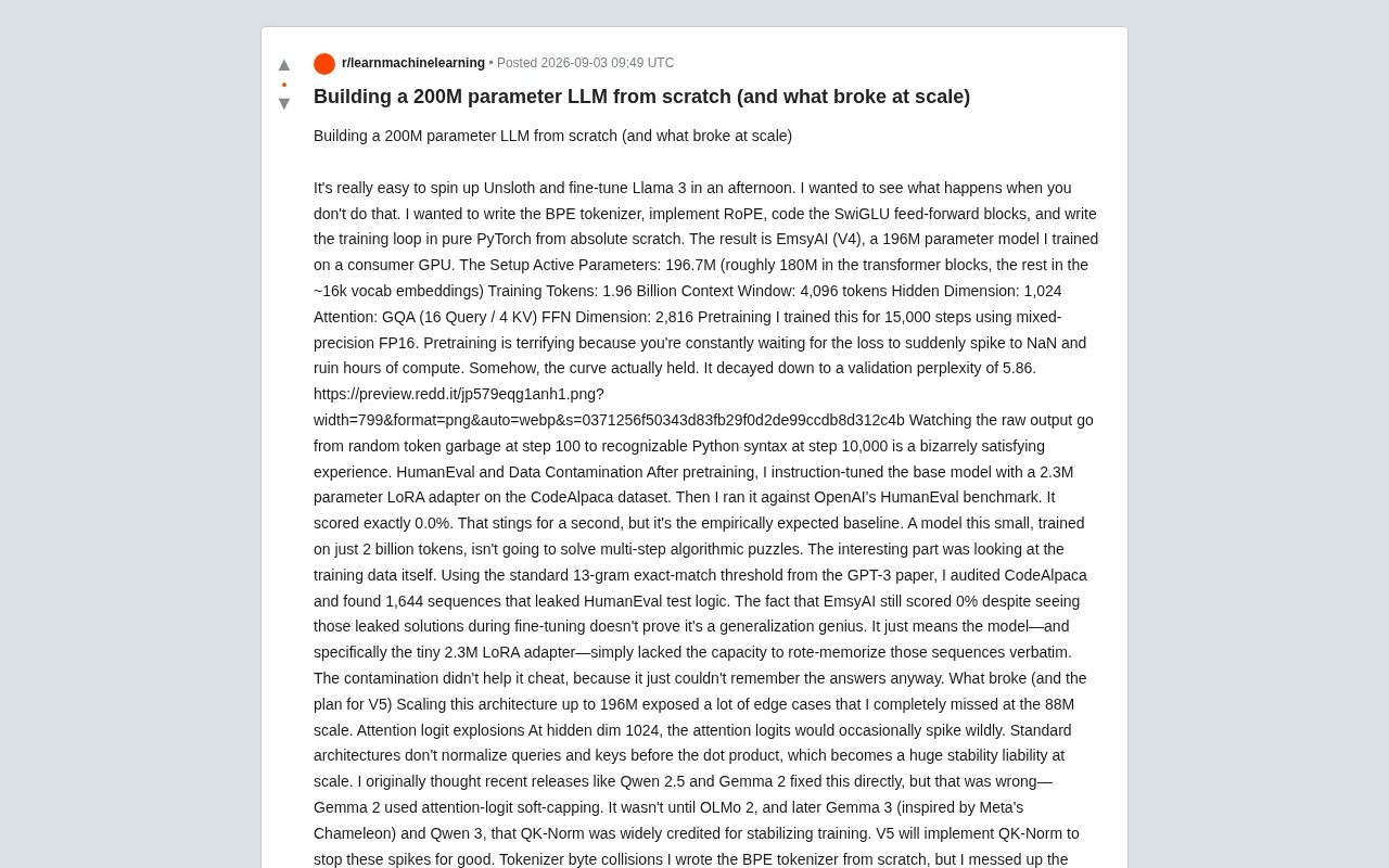 Training a 200M Parameter LLM from Scratch: A Real-World Engineering War Story