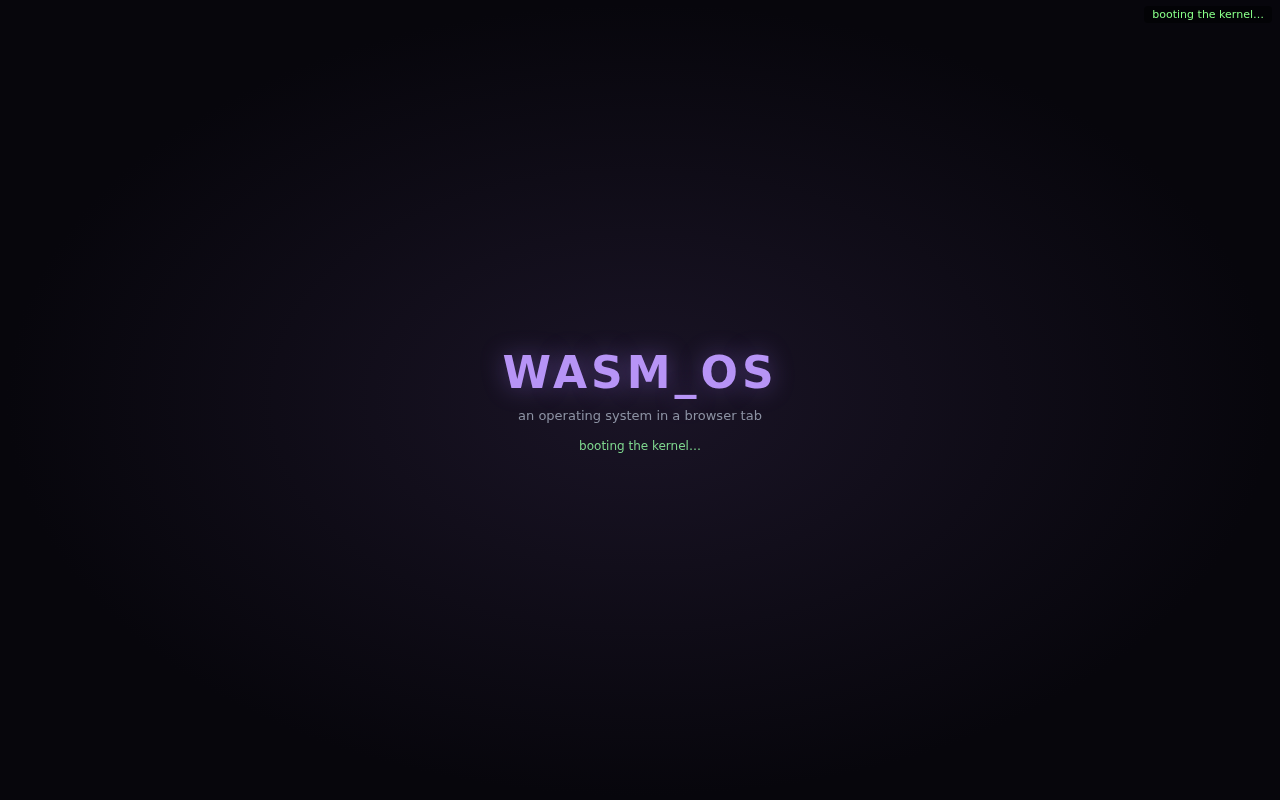 hackernews source: WASM_OS, an operating-system experiment that runs inside a browser tab