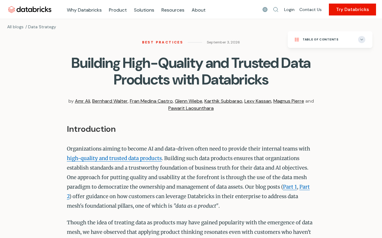 Databricks构建高质量可信数据产品实践指南