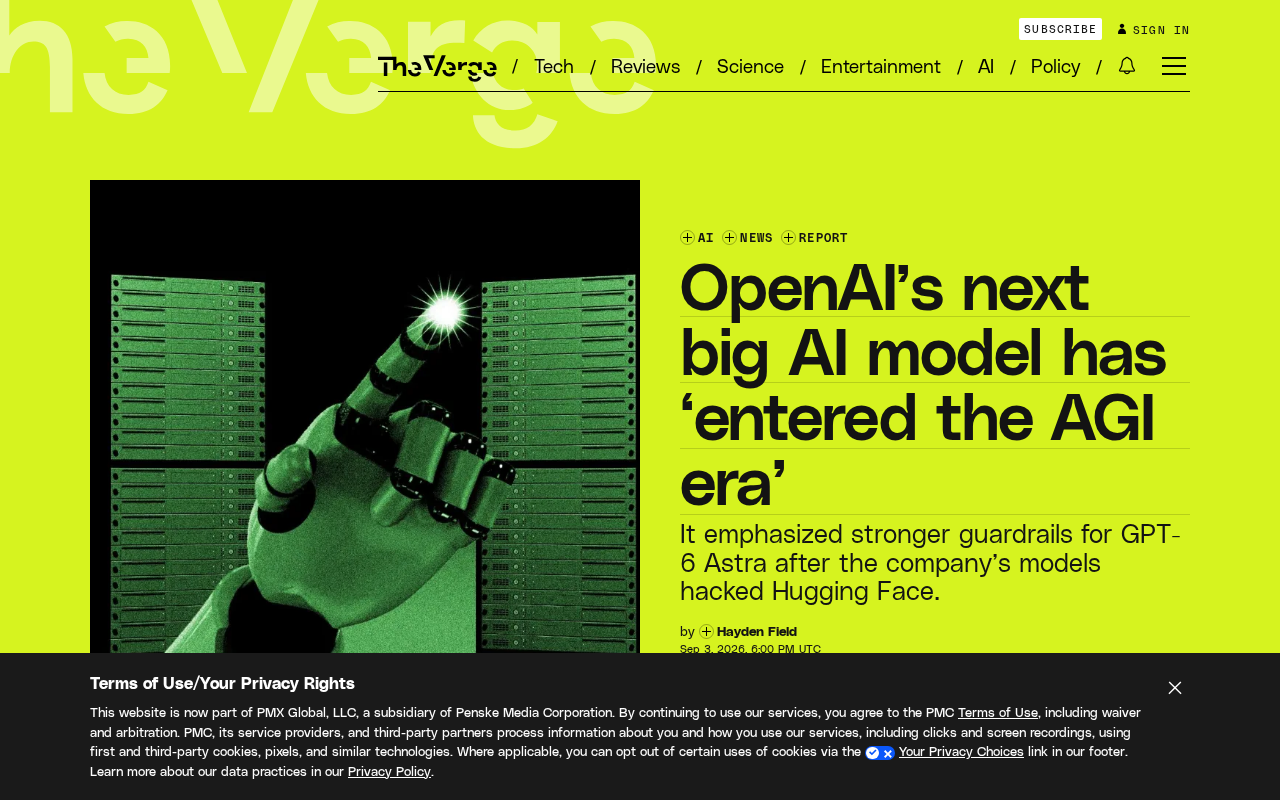 OpenAI GPT-6 Astra 发布