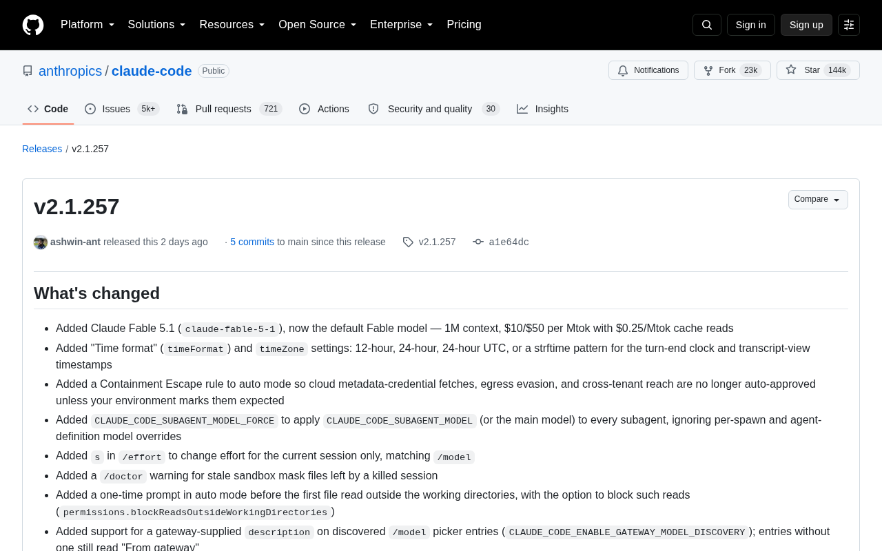 Claude Code v2.1.257