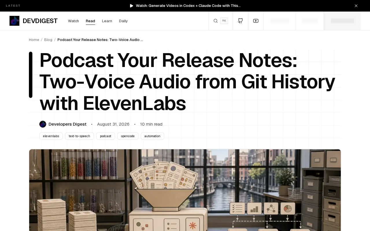 Git Commit History to Dual-Host Podcast: A Hands-On ElevenLabs Tutorial