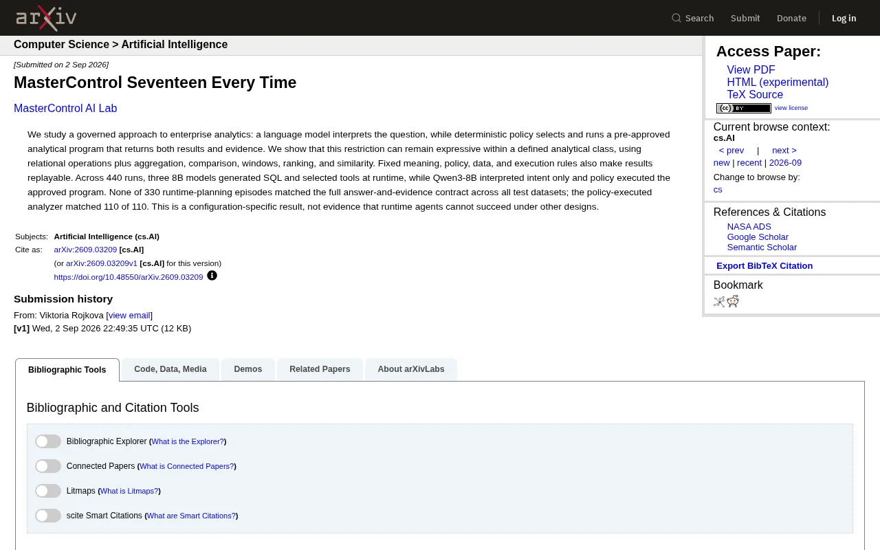 Governed Execution vs. Runtime Planning: How Enterprise Analytics AI Achieves 100% Reproducibility