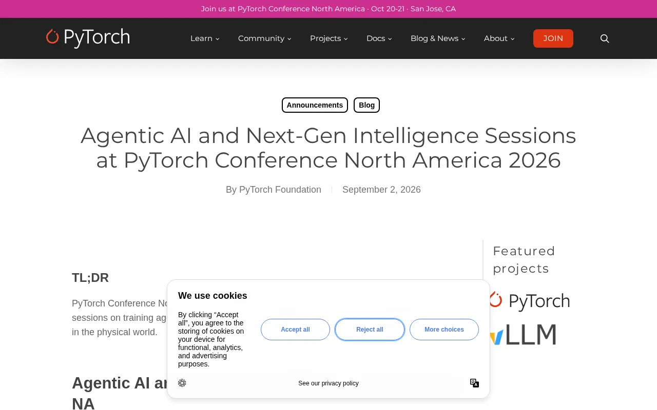 PyTorch Conference 2026: Agentic AI Takes Center Stage — A Deep Dive into Four Key Directions