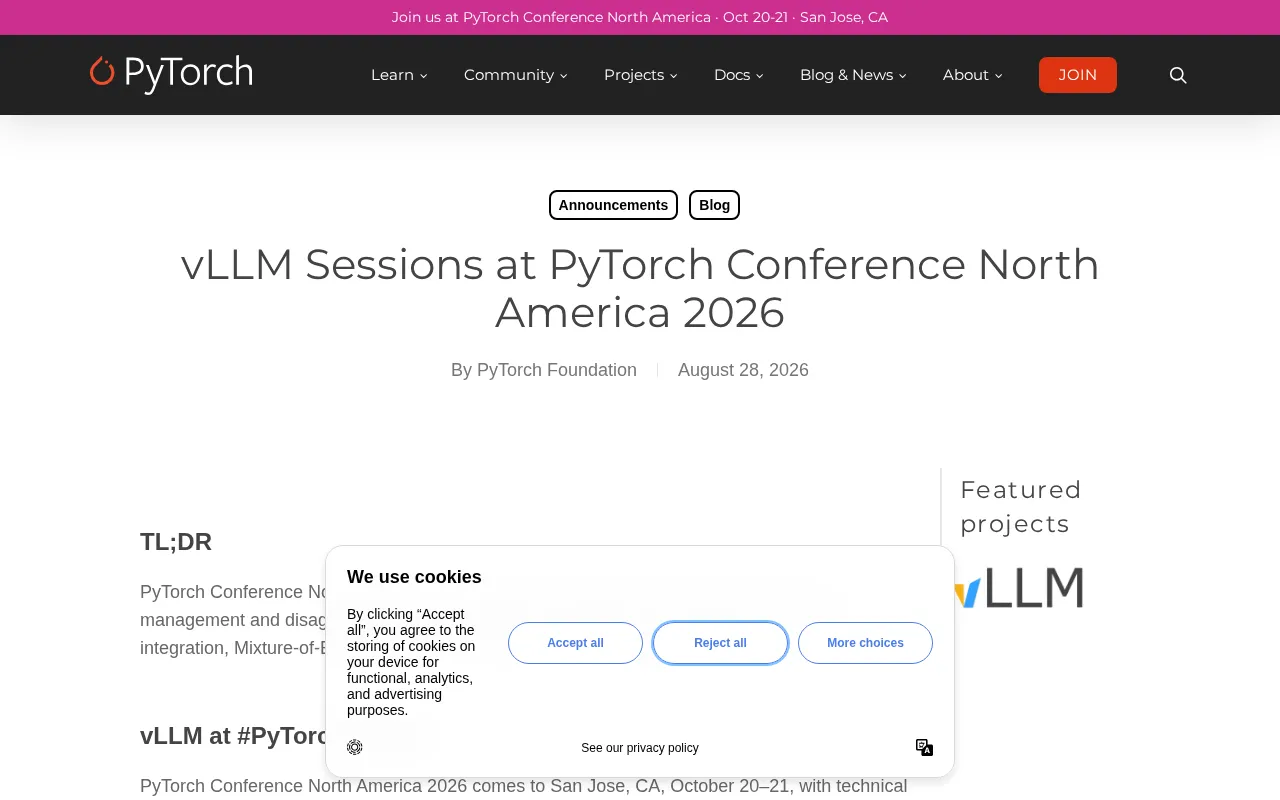 vLLM at PyTorch Conference: A Deep Dive into Core LLM Inference Optimization Technologies