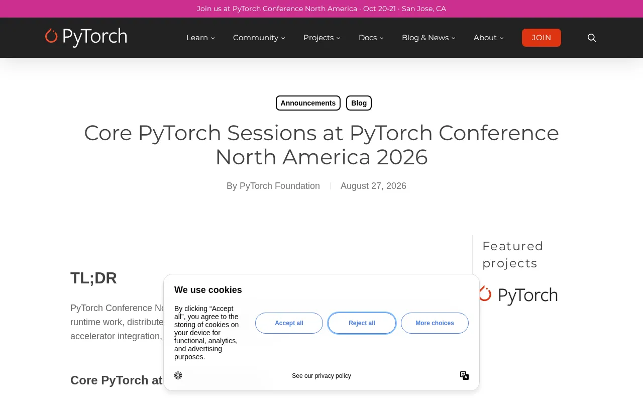 PyTorch Conference Core Technical Topics Preview: Compilers, Distributed Systems, and Engineering Infrastructure