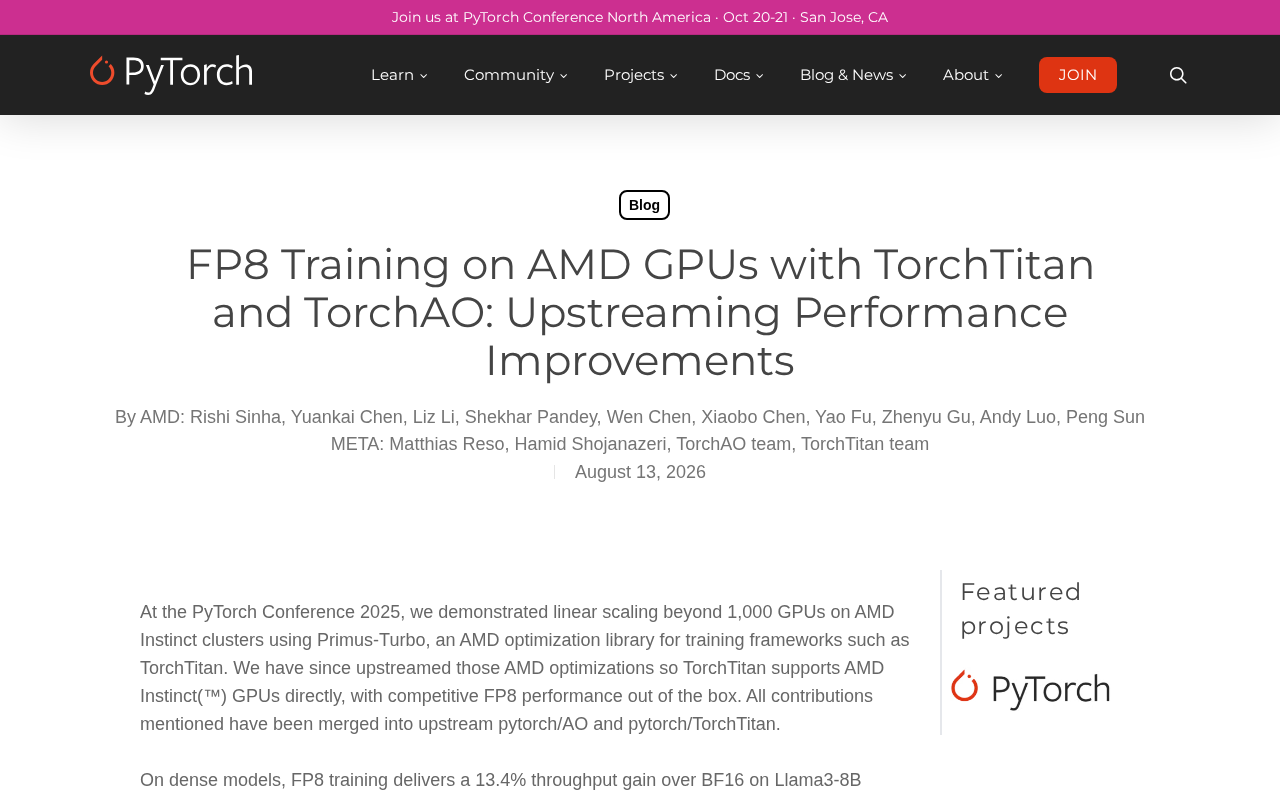 FP8训练登陆AMD GPU:TorchTitan性能优化上游合并