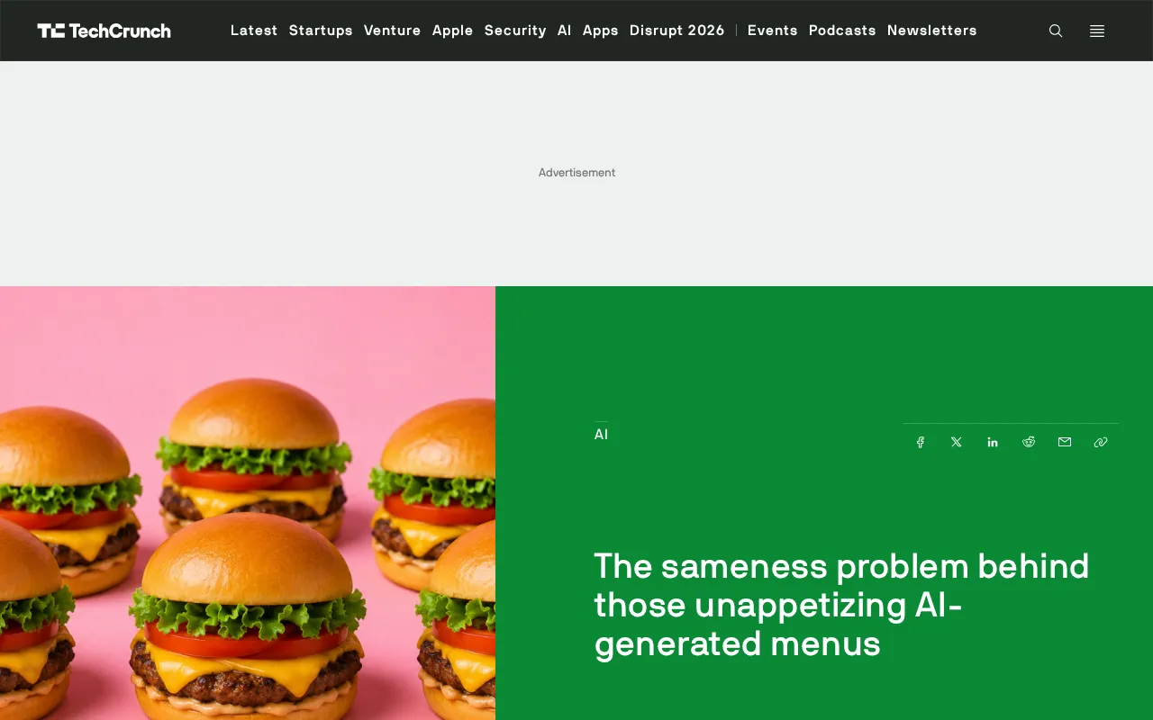 The homogenization problem with AI-generated menus