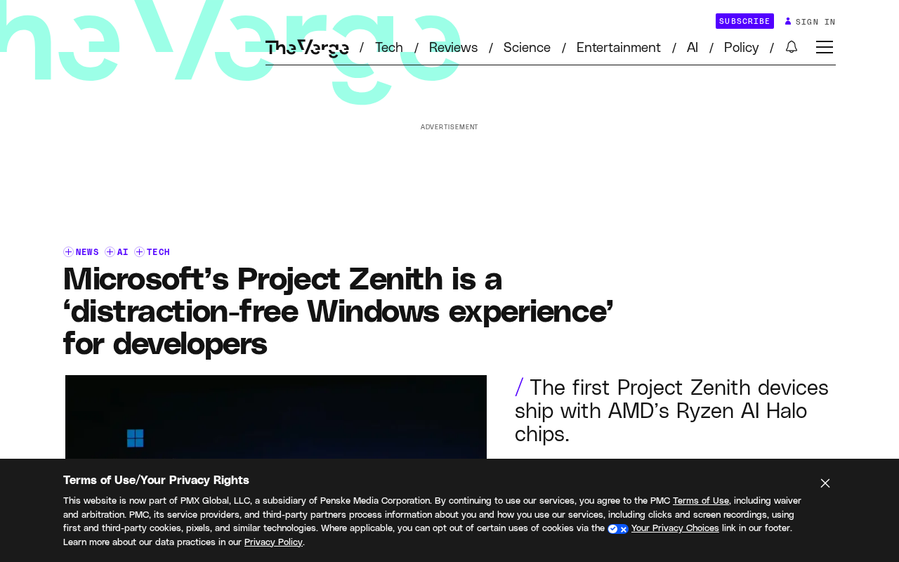 微软Project Zenith:专为开发者打造的纯净无干扰Windows体验