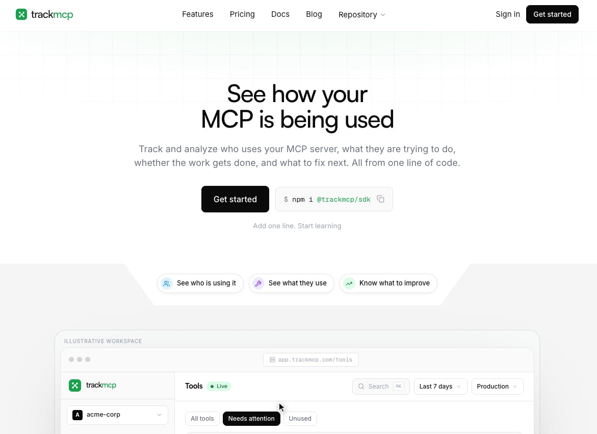 TrackMCP:MCP服务器专属数据分析与可观测性工具