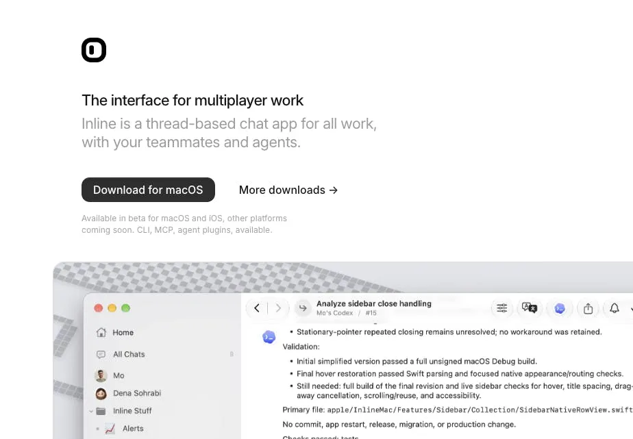 Inline: The Multiplayer Chat Tool That Brings AI Agents Into Team Collaboration