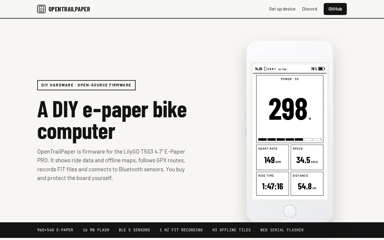 Open-Source eInk Bike Computer