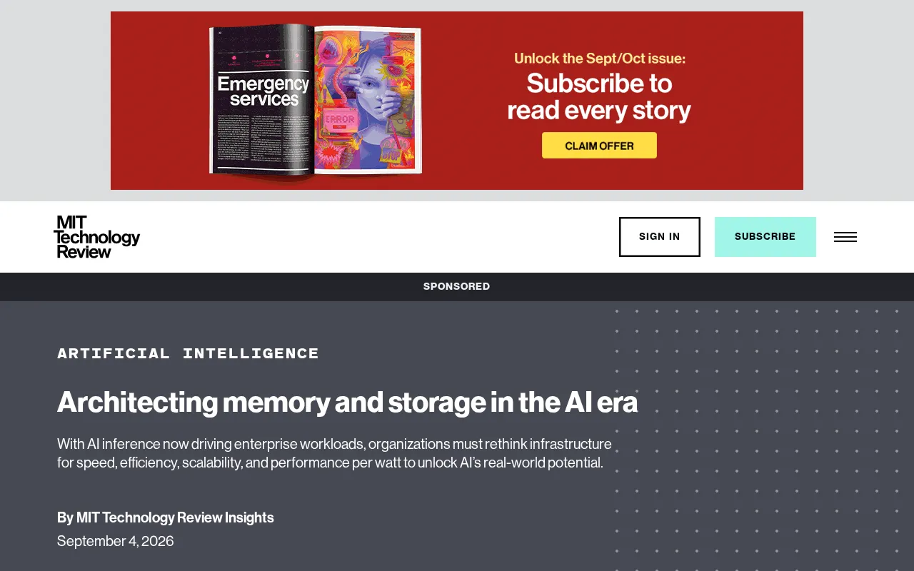 The AI Inference Era: Breaking Through the Memory Wall and Storage Bottleneck