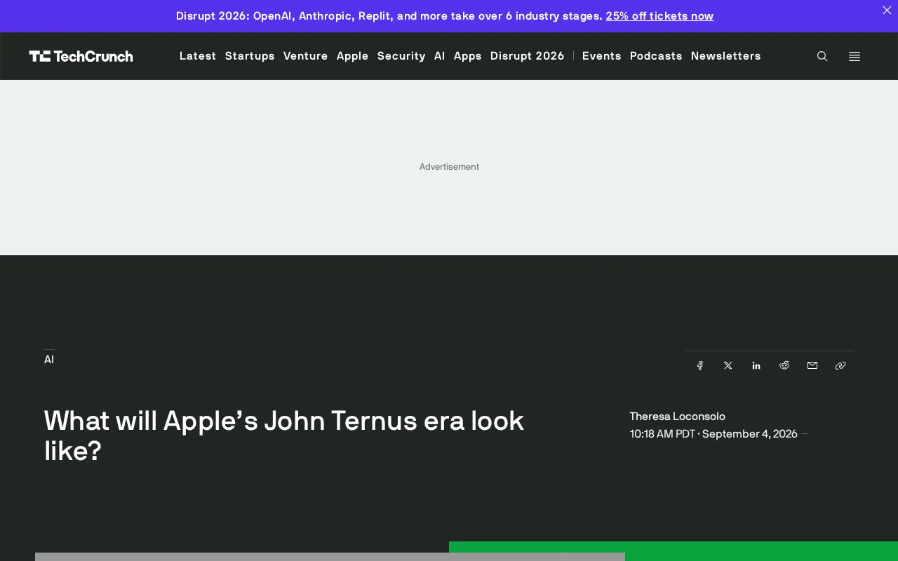 Apple CEO Transition: Ternus Succeeds Cook, New Era Begins