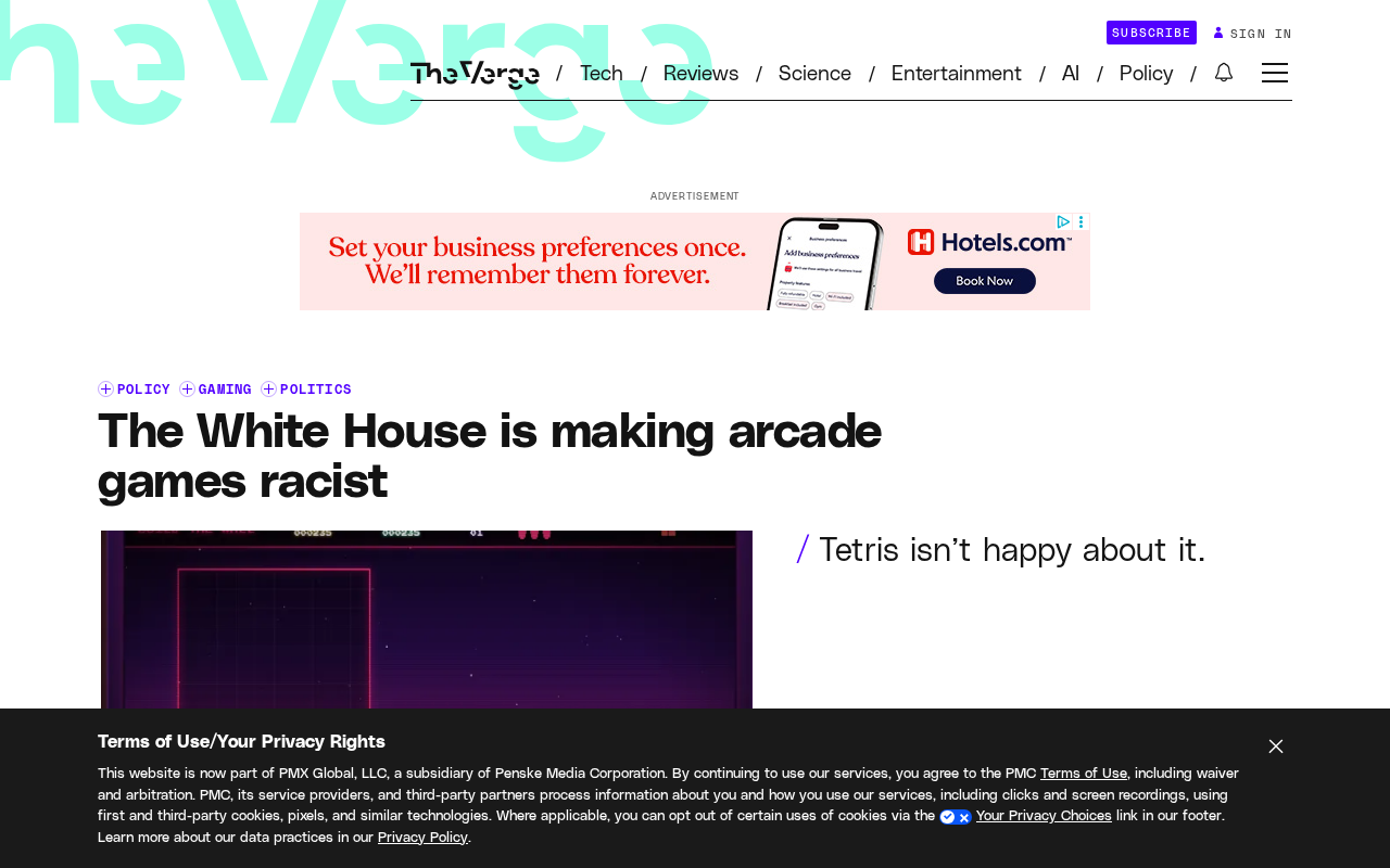 The White House Arcade Game Controversy: A Full Analysis of Racism Allegations and Copyright Disputes