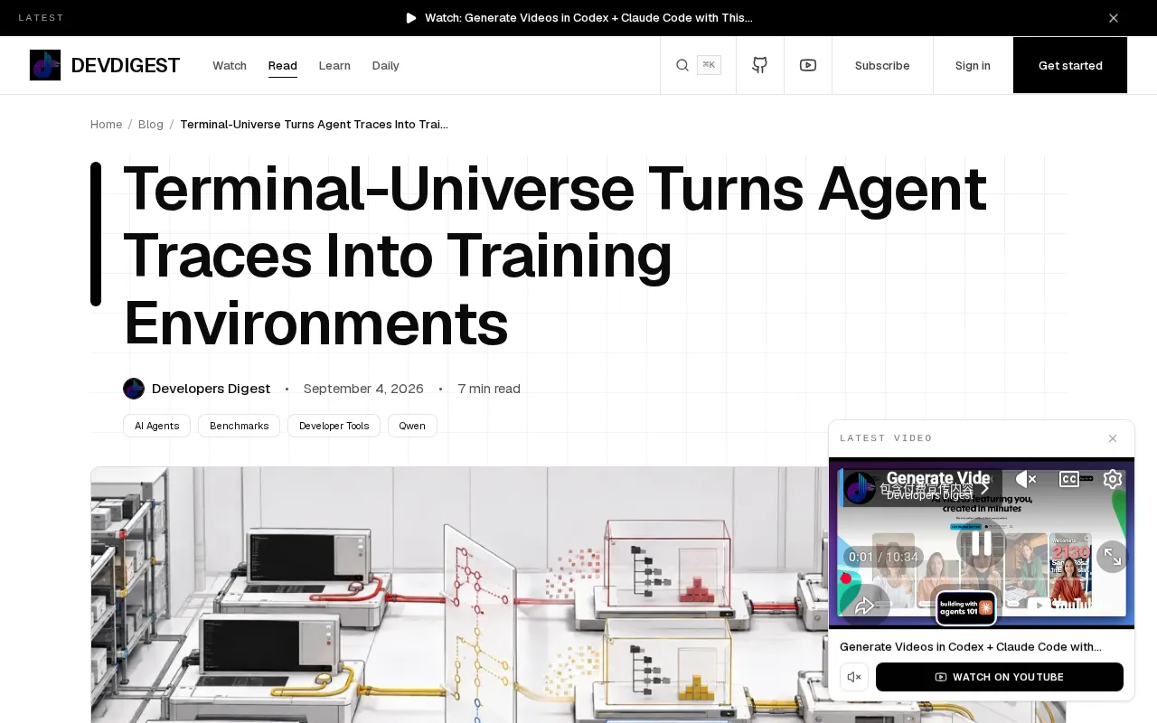 Qwen Terminal-Universe: Reconstructing Environments from Terminal Trajectories to Generate AI Agent Training Data