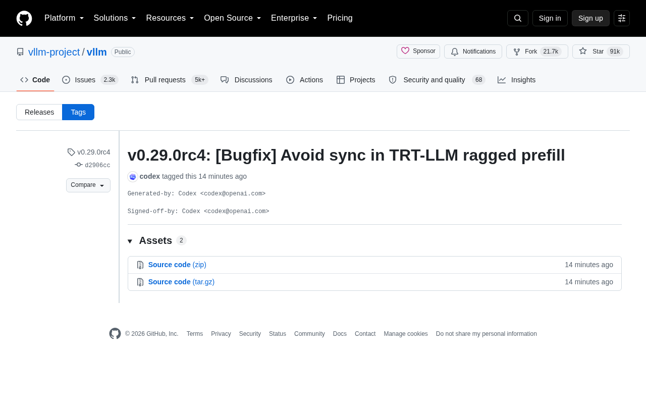 vLLM v0.29.0rc4发布:修复TRT-LLM推理同步瓶颈详解