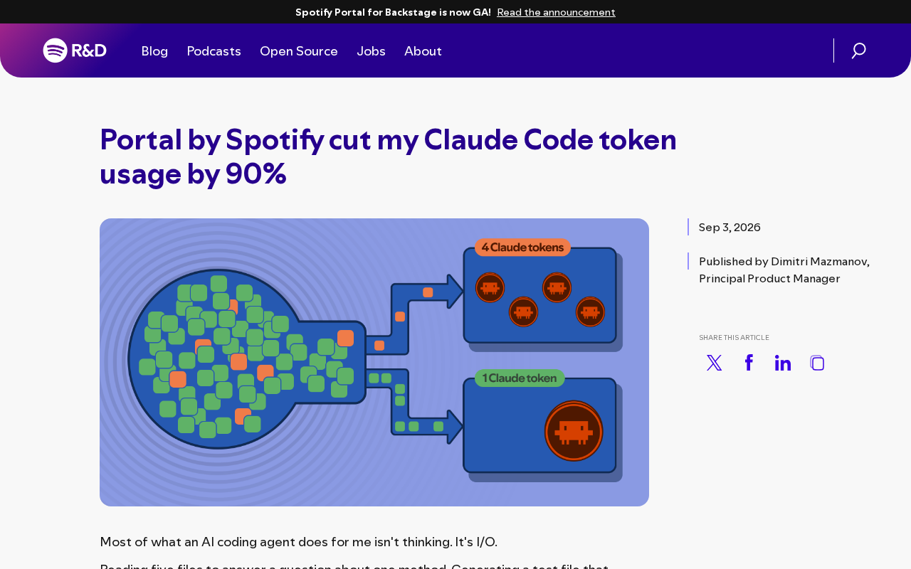 Spotify开源Portal:让Claude Code省下90%的Token开销