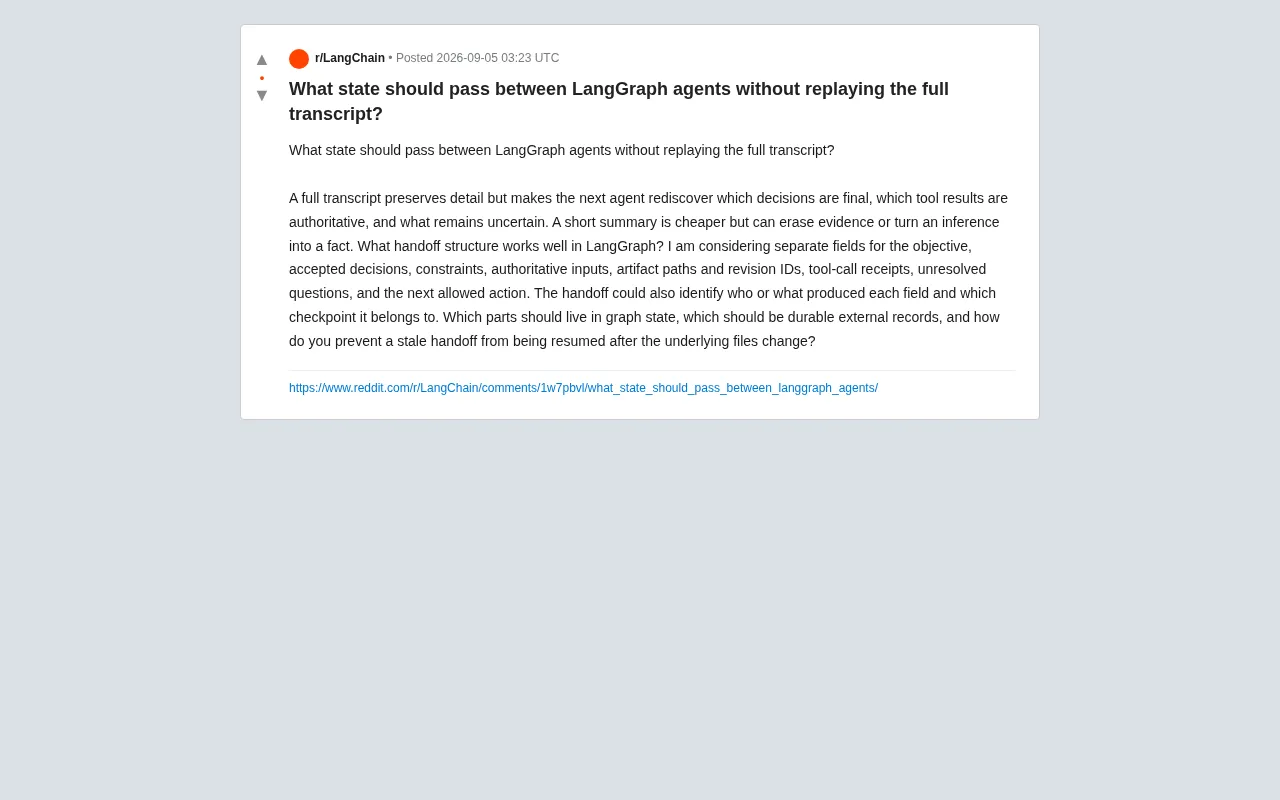 LangGraph Multi-Agent State Handoff: Structured Handoff Design in Practice