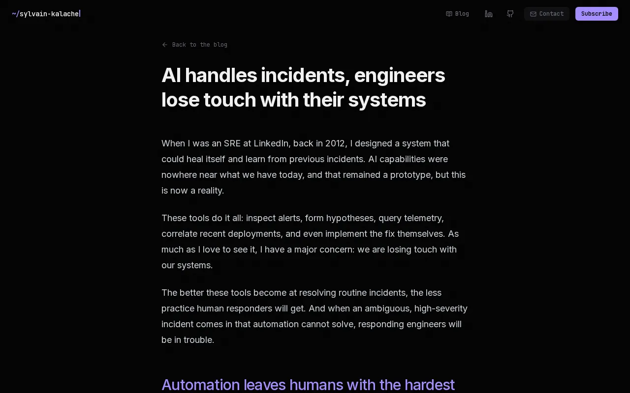 AI Takes Over Incident Response: Engineers Are Losing Control of Their Own Systems