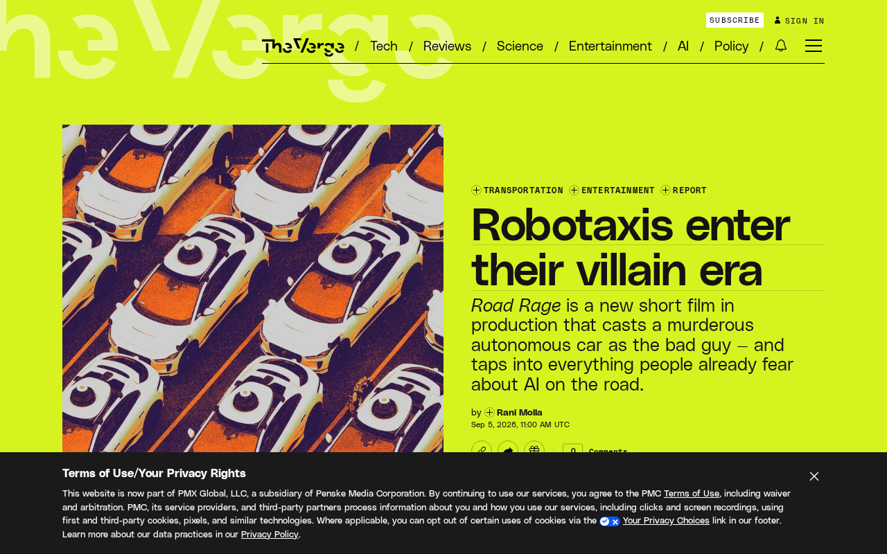 rss source: Robotaxis enter their villain era