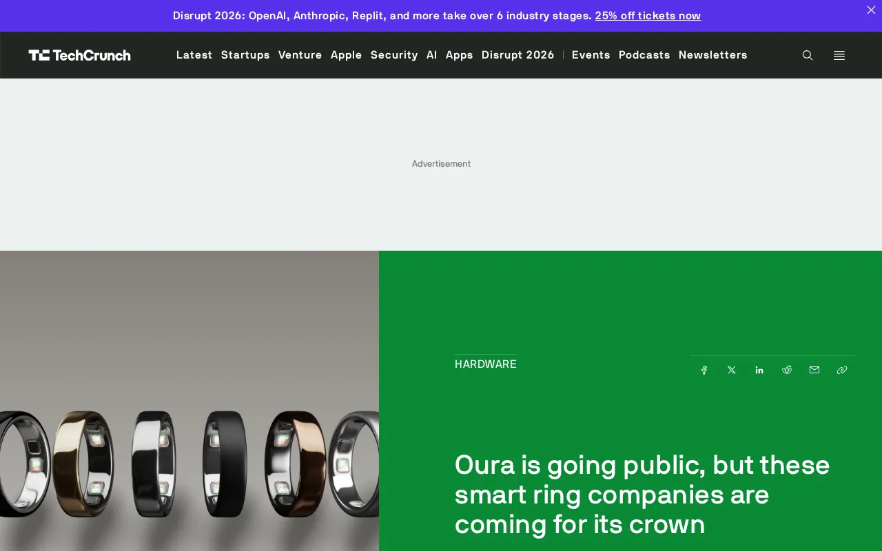 Oura Heads Toward IPO as Smart Ring Market Heats Up