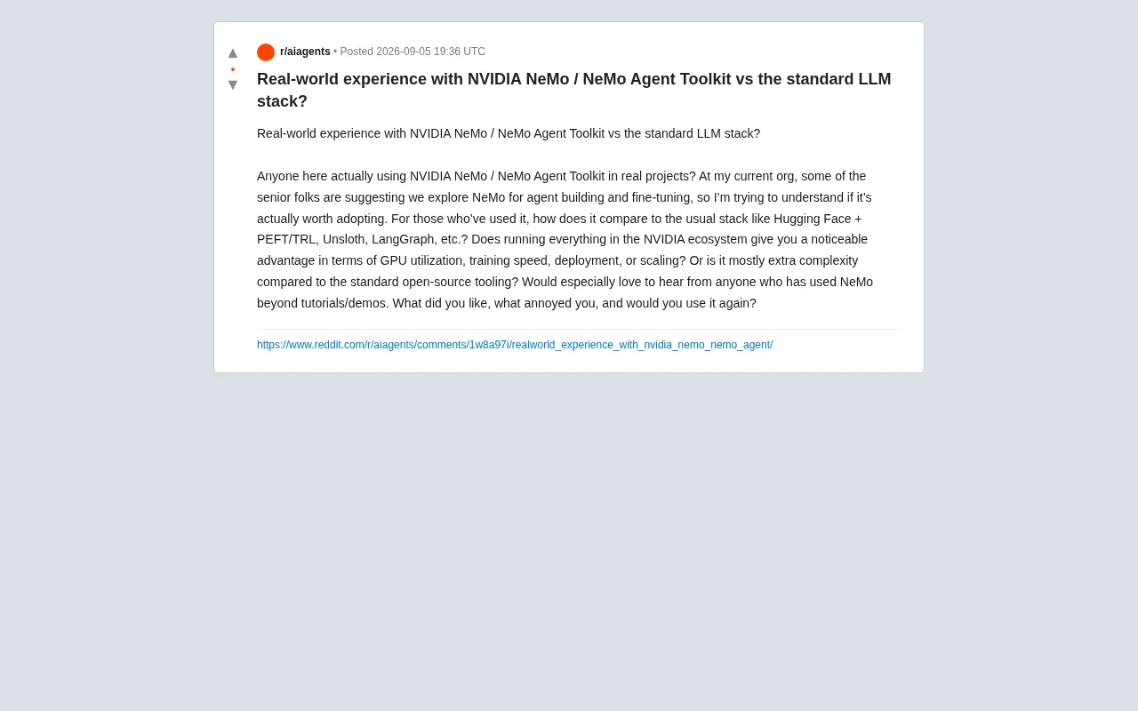 NeMo vs. Mainstream LLM Toolchains: What Are NVIDIA's Ecosystem Advantages, Really?