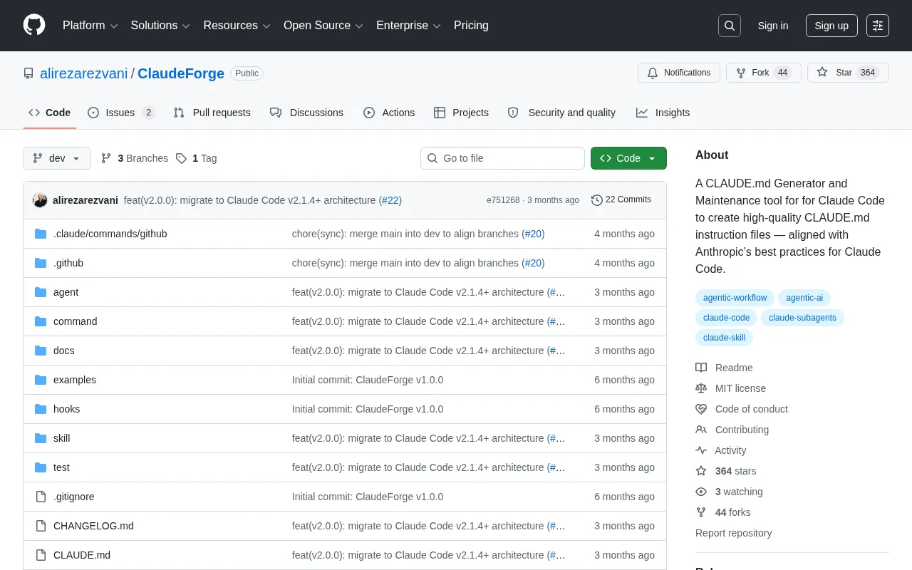 ClaudeForge: An Open-Source Tool That Generates CLAUDE.md Instruction Files in One Click