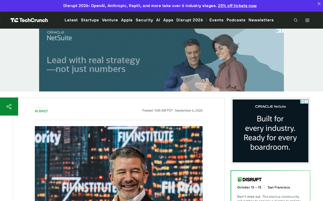 Uber Co-founder Kalanick Returns with Atoms, Setting Sights on the Robotaxi Market