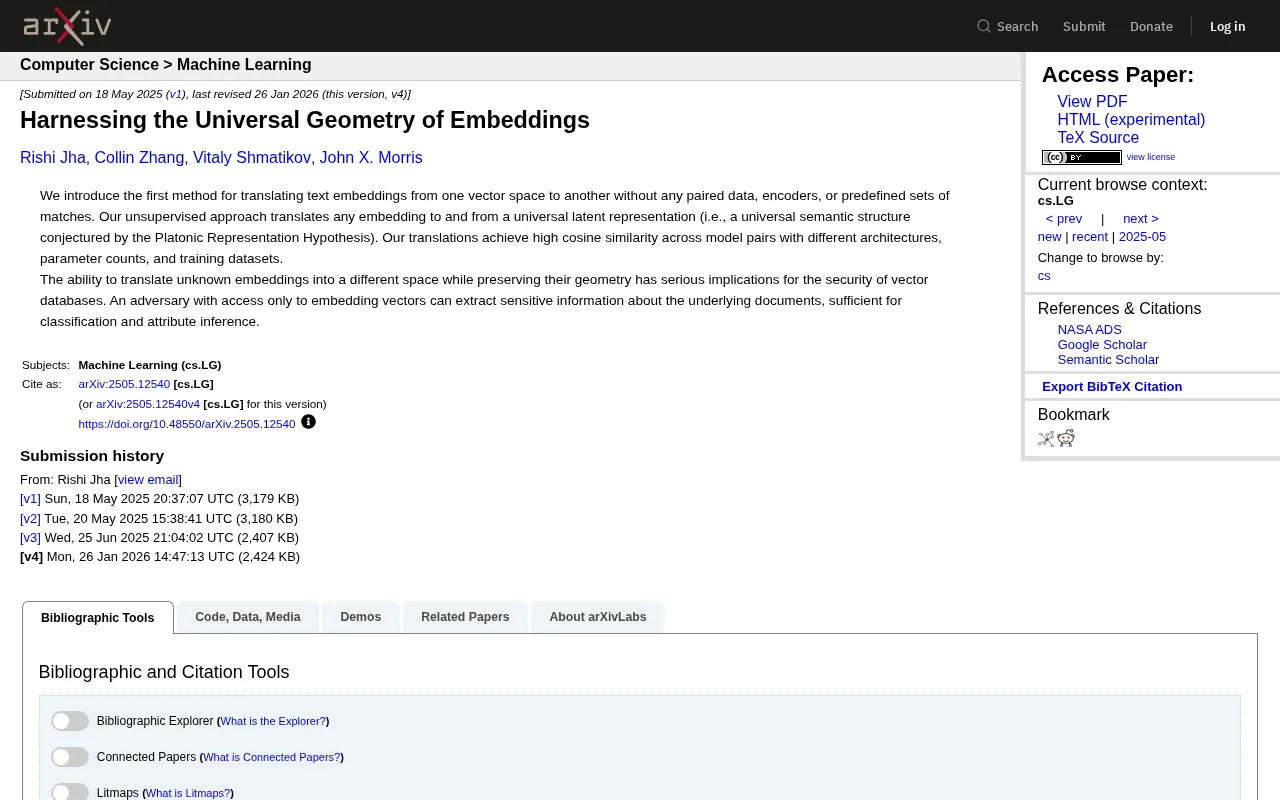 The Universal Geometry of Embeddings: Cross-Model Translation and Vector Space Alignment Breakthroughs