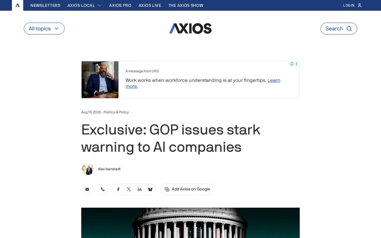 Republicans Issue Stark Warning to AI Companies: Is a Regulatory Storm Coming?