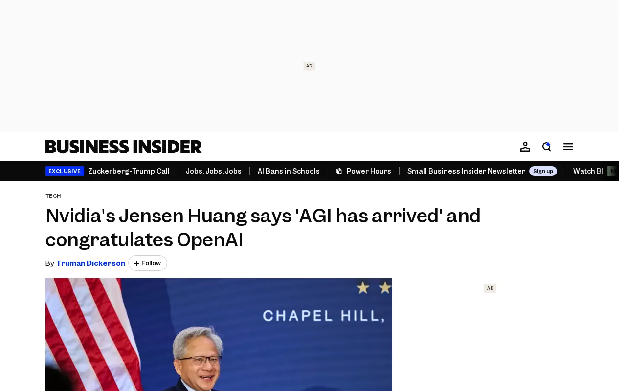Jensen Huang Declares AGI Has Arrived and Congratulates OpenAI, Sparking Industry Debate