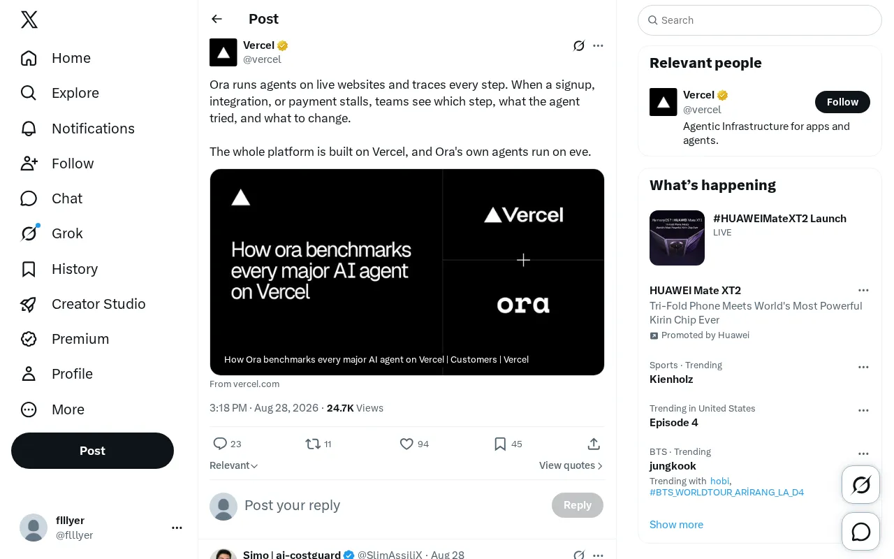 Ora: AI Agent-Powered Automated Website Flow Testing and Tracking Tool