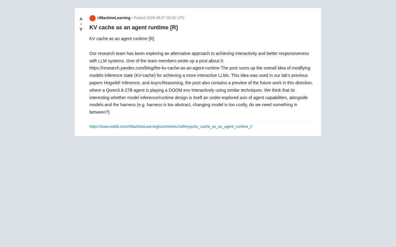 KV Cache as Runtime: The Third Path for AI Agent Interaction