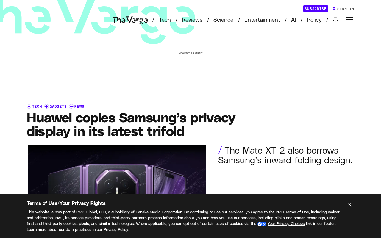 Huawei Mate XT 2 Launch: What's Notable About the First Privacy Screen Tri-Fold Phone