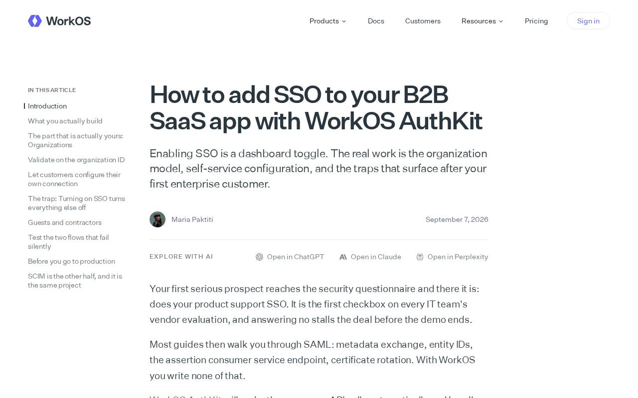 Complete Guide to Adding SSO for B2B SaaS: WorkOS AuthKit in Practice and Pitfall Avoidance Strategies