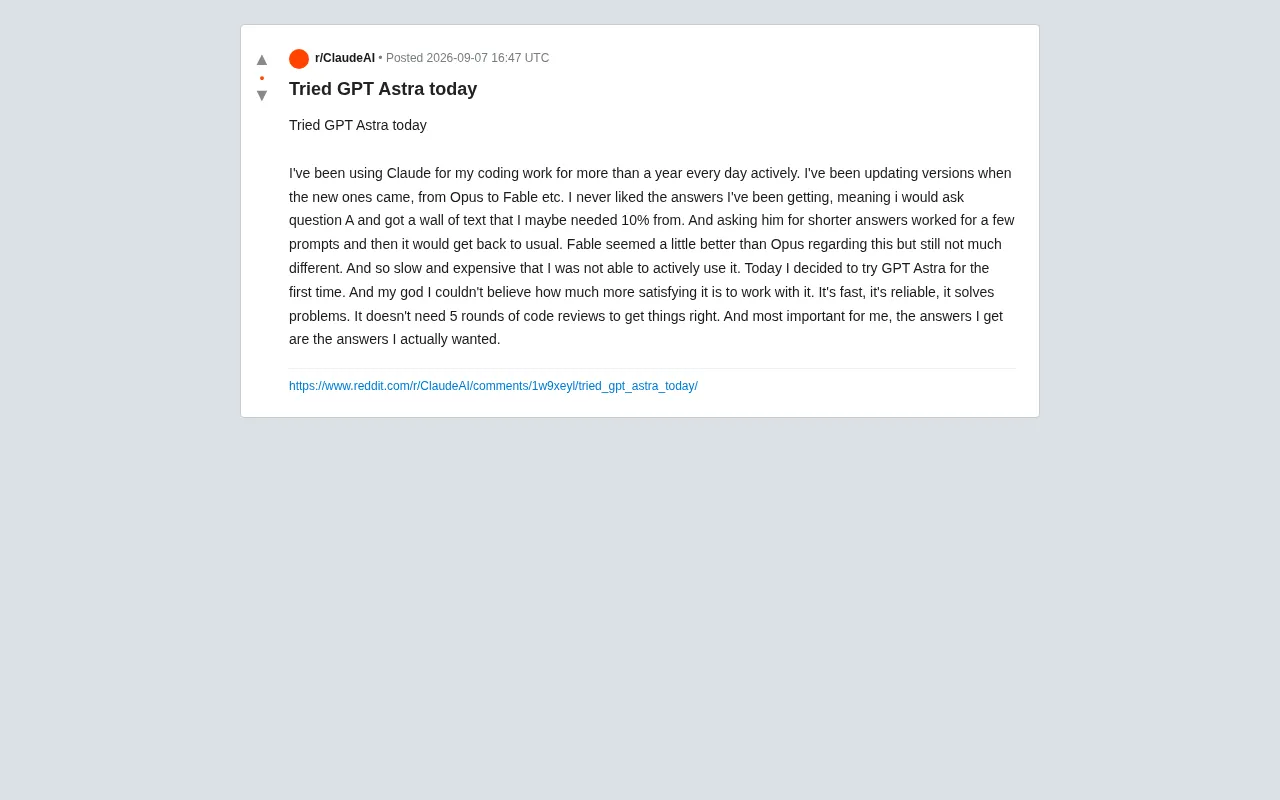 Migrating from Claude to GPT Astra: A Developer's Real-World Experience