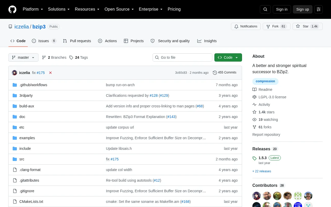 rss source: bzip3