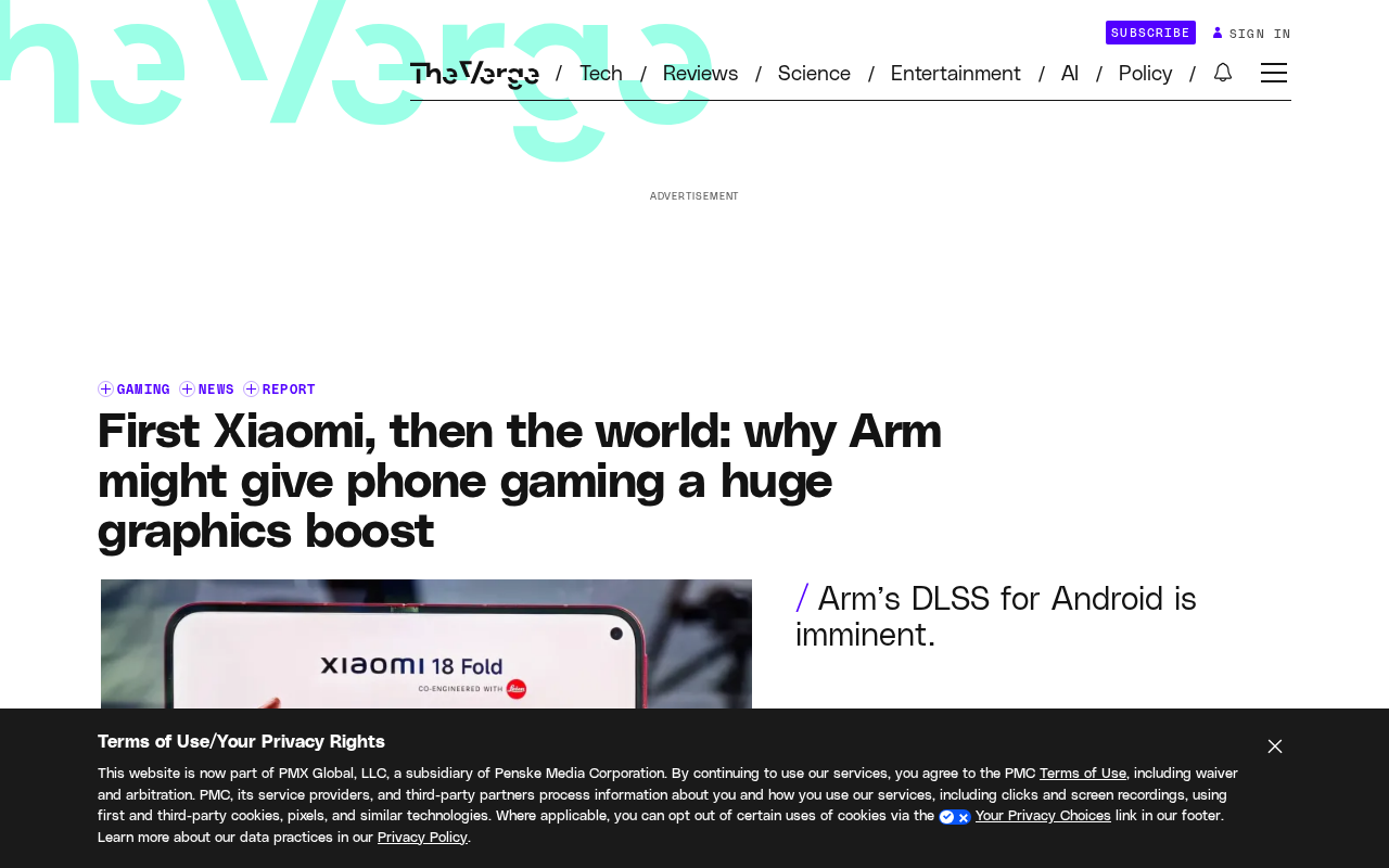 rss source: First Xiaomi, then the world: why Arm might give phone gaming a huge graphics boost