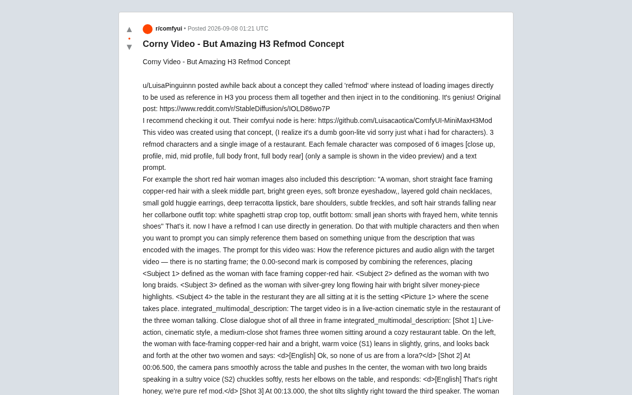 RefMod:H3视频生成角色一致性优化方案
