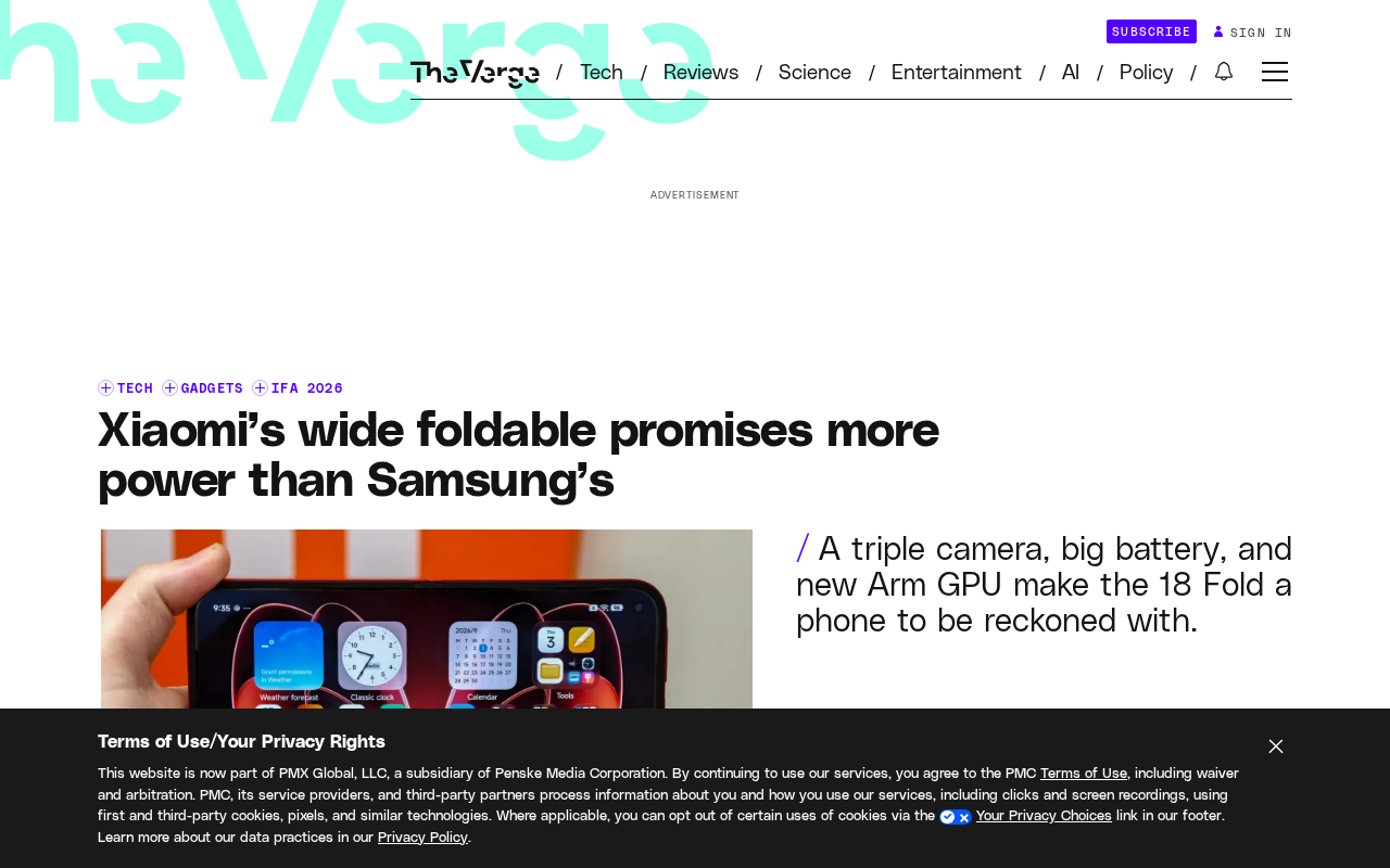 rss source: Xiaomi’s wide foldable promises more power than Samsung’s