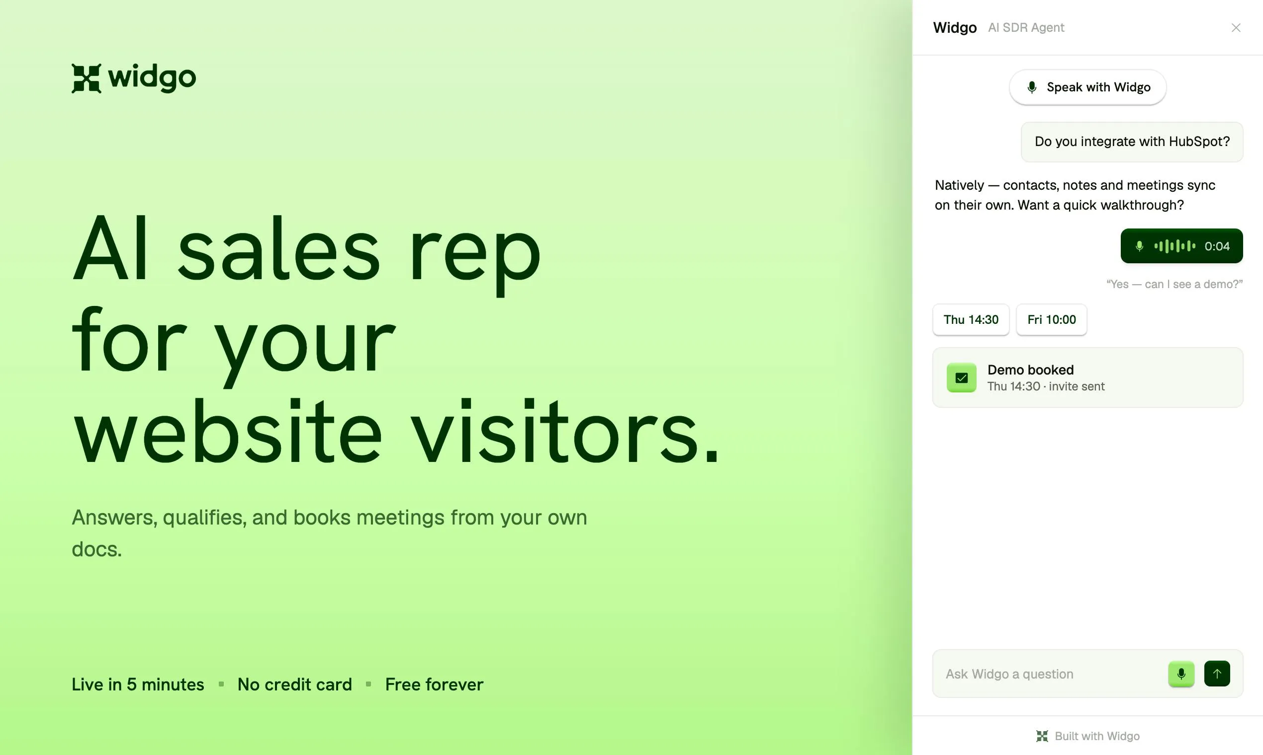 Widgo Review: How an AI Sales Rep Automates Website Visitor Conversion