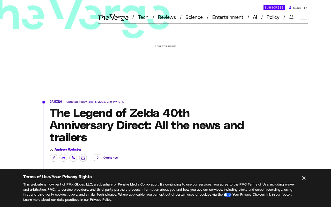 The Legend of Zelda 40th Anniversary Direct