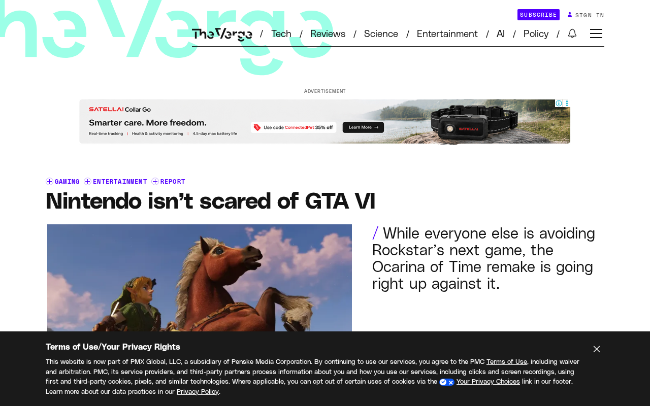 Nintendo isn't scared of GTA VI