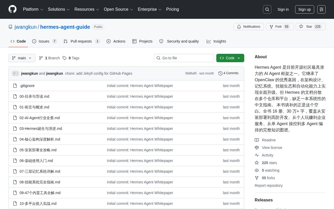 Hermes Agent Chinese Guide: 16 Volumes, 300K Words from Beginner to Multi-Agent Orchestration