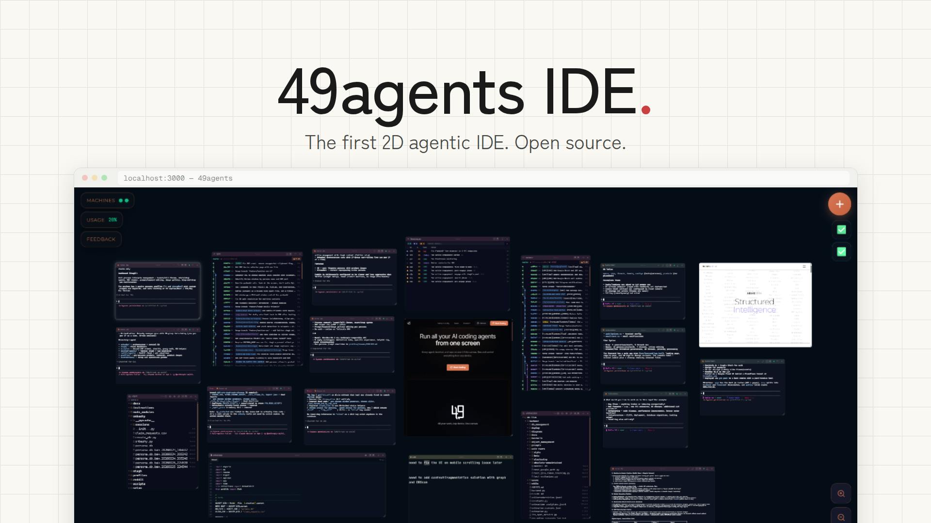 49agents IDE:2D画布重构开发工作流