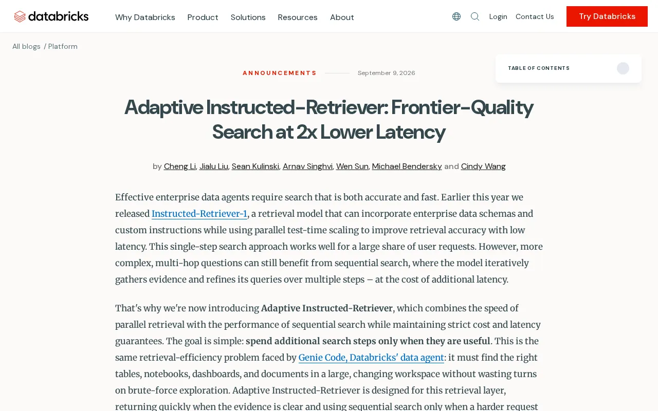 Adaptive Instructed-Retriever: Cutting Enterprise AI Retrieval Latency in Half