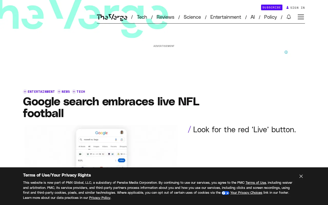 Google Search Launches NFL Live Game Feed: How AI Insights Are Changing the Fan Experience