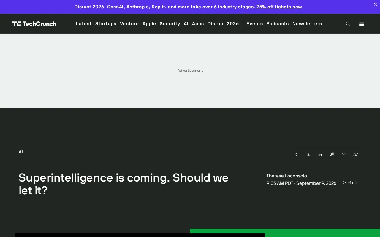 Superintelligence Is Coming. Should We Let It?