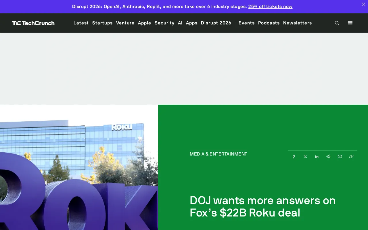 Fox's $22B Roku Acquisition Faces DOJ Deep Dive: What's at Stake